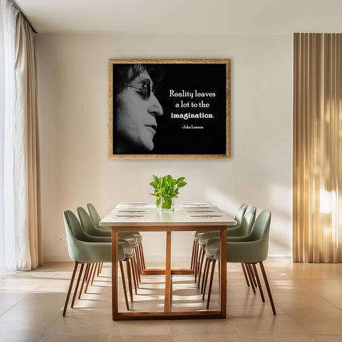 Posterizer 1 pcs-Reality Leaves a Lot to The Imagination-John Lennon-Gift For Beatles Fans-Musical Art Collection-Quotes-Gift for Music Fans- unfr...